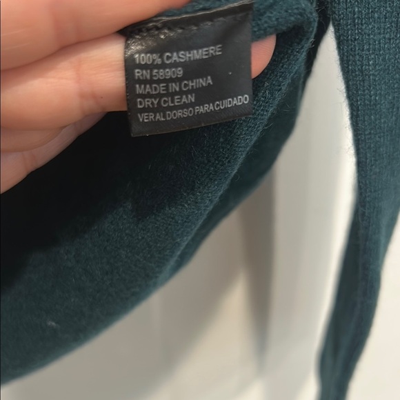 ANTONIO MELANI Dark Green V-Neck Sweater cashmere pullover medium - Picture 9 of 10